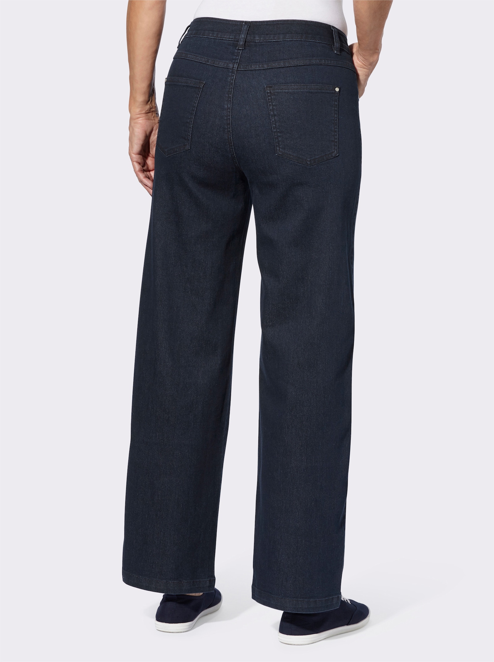 Džíny širokého střihu - tmavěmodrá