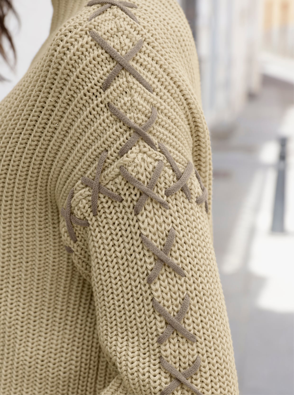 heine Gebreide pullover - zand