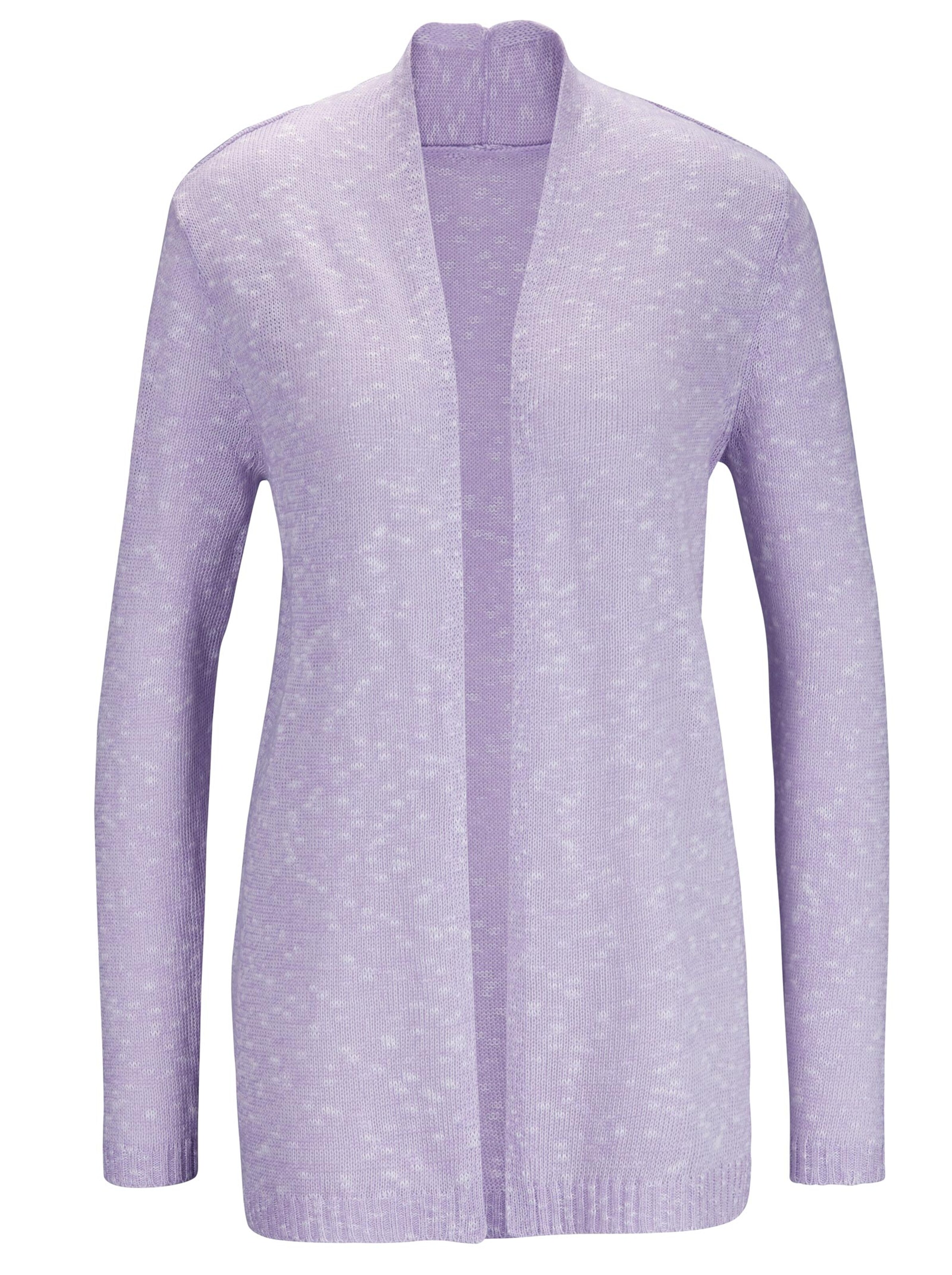 Strickjacke - flieder-meliert