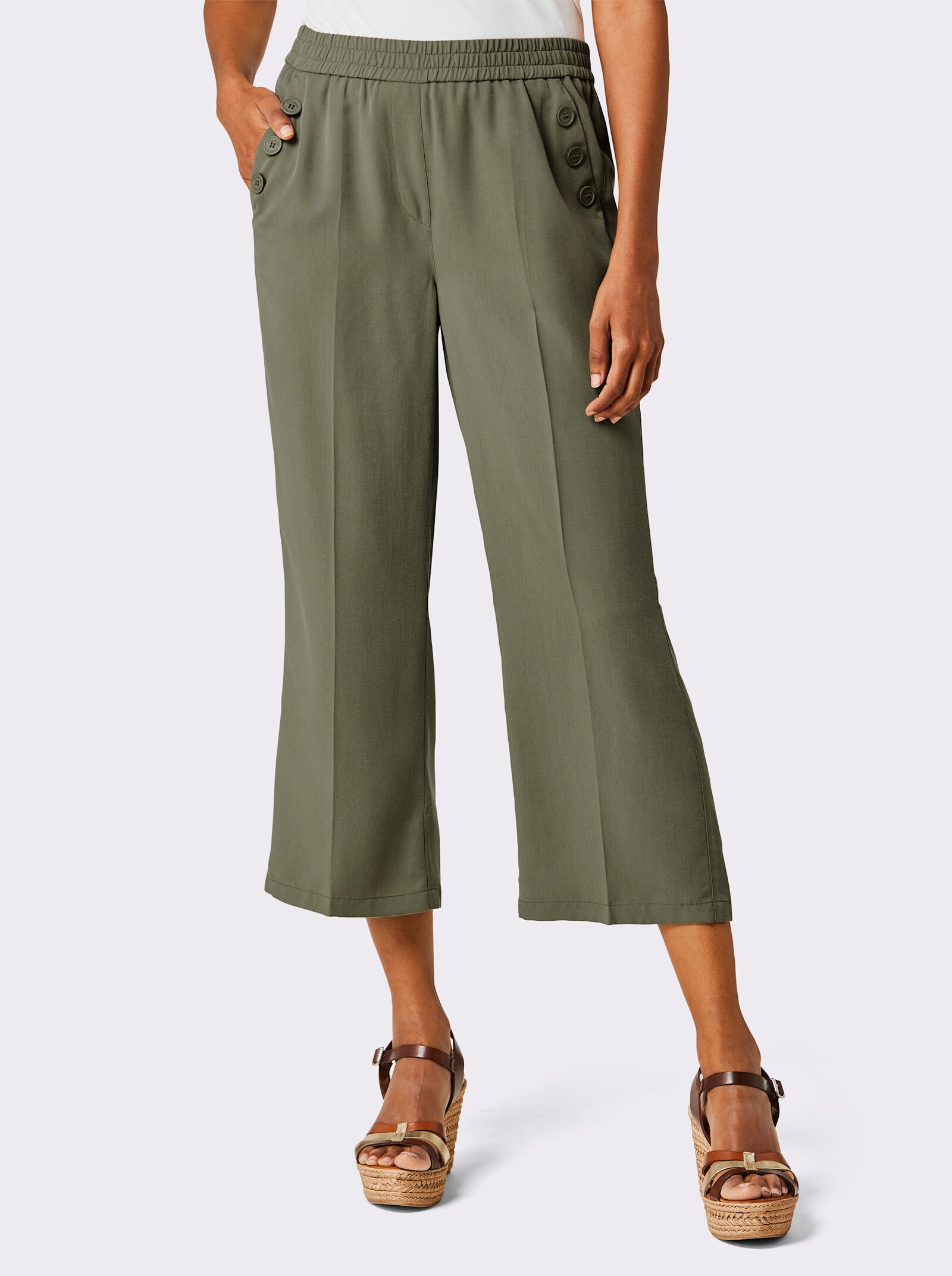 Stehmann Comfort line Culotte mit Dehnbund - khaki