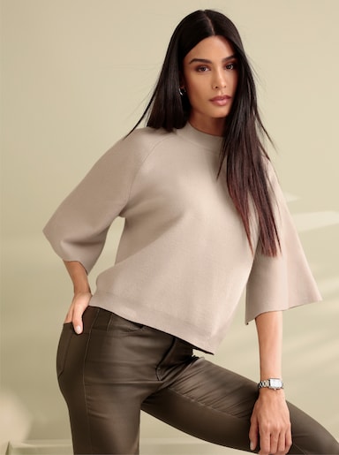 heine 3/4-Arm-Pullover mit Raglan-Arm - sesam
