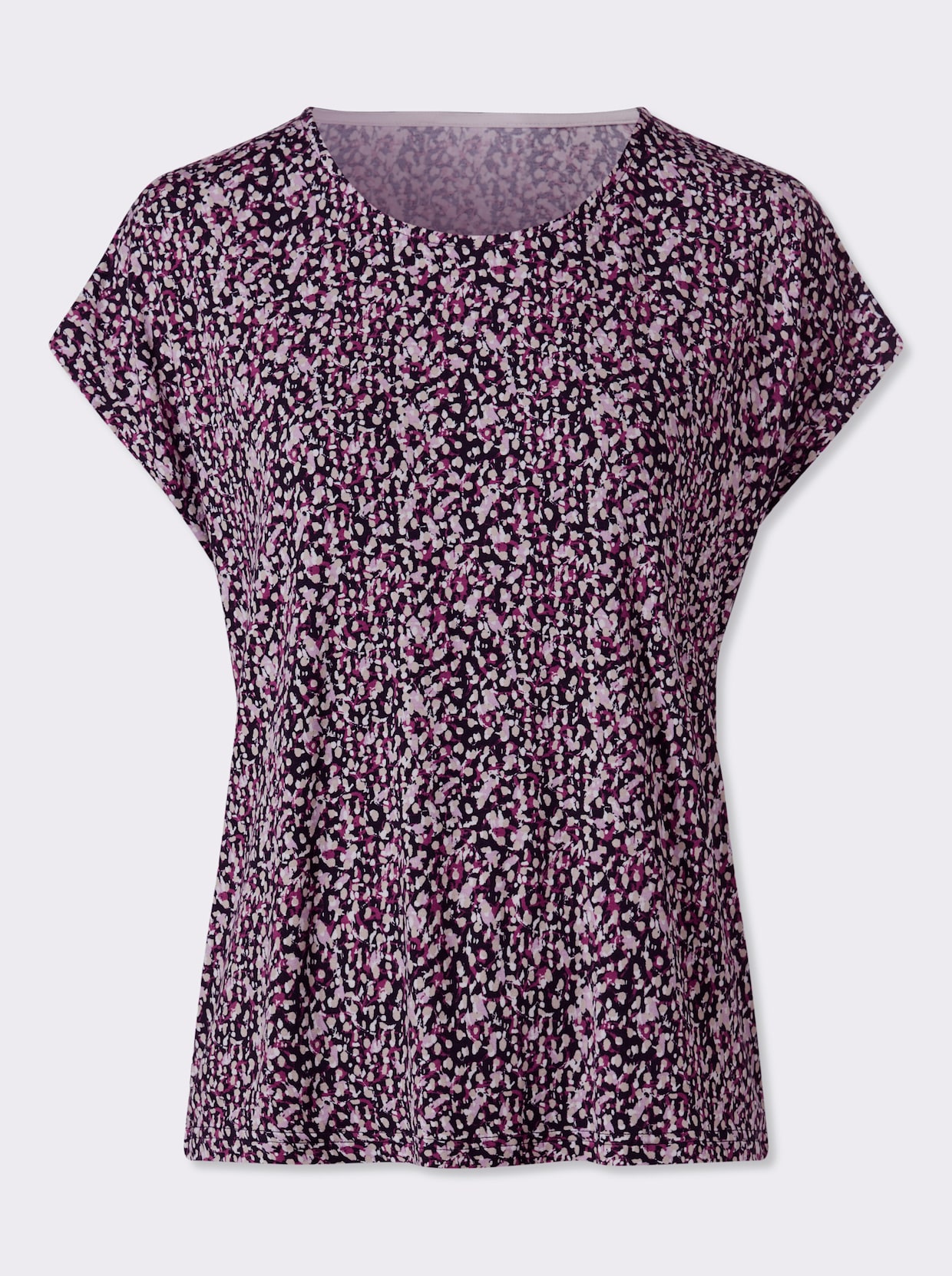 Print-Shirt - marine-orchidee-bedruckt