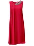 Patrizia Dini Chiffon jurk - rood