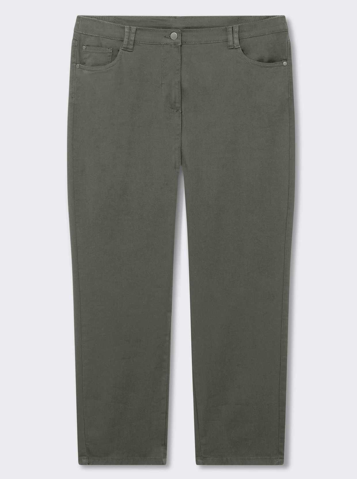 Stretch-Hose mit Nieten an den Taschen - schilf