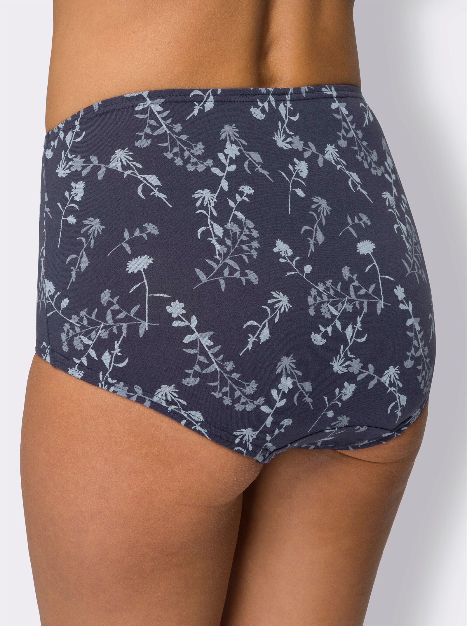 Tailleslip in stretchkwaliteit - wit + marine + ijsblauw