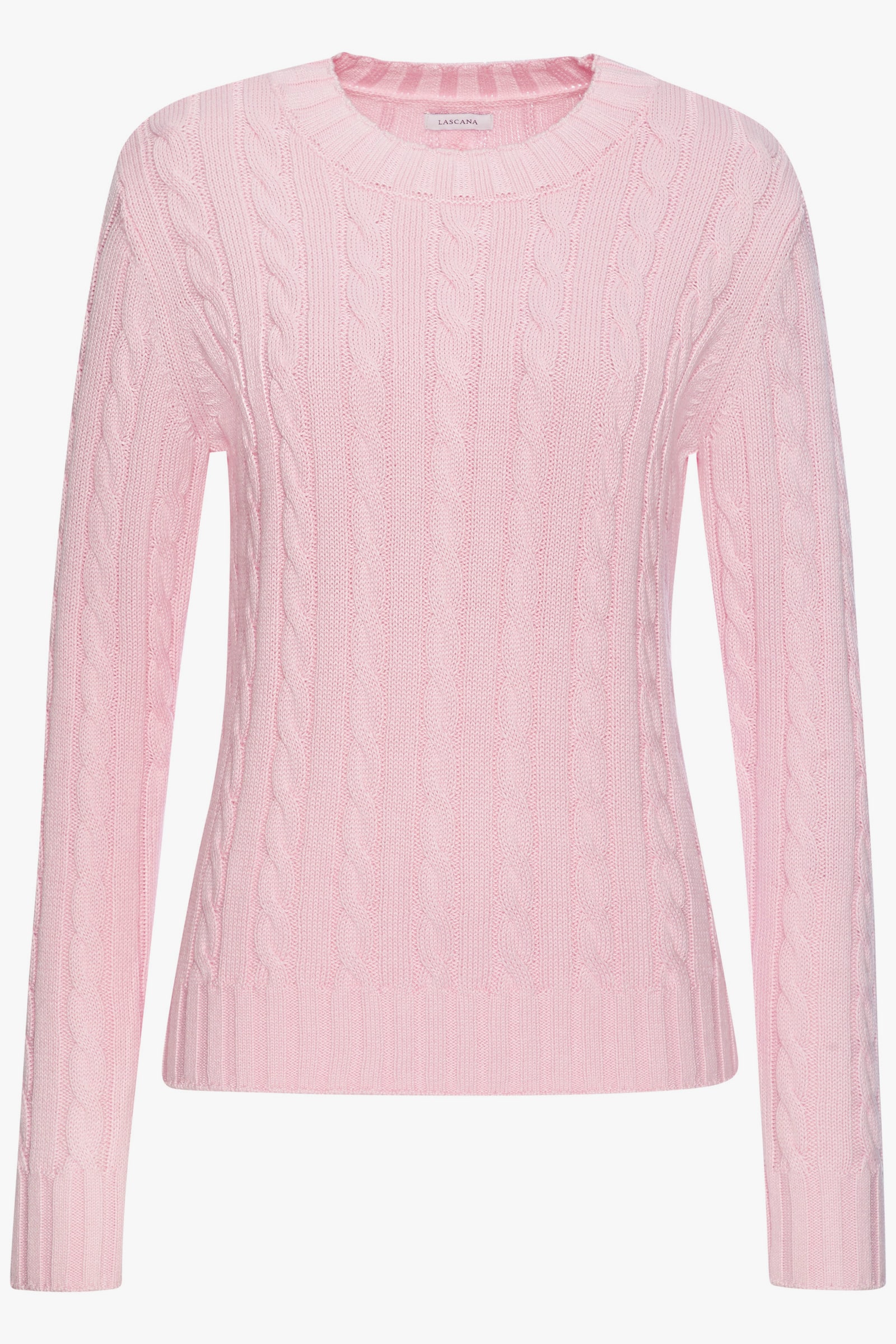 LASCANA Rundhalspullover - rosé