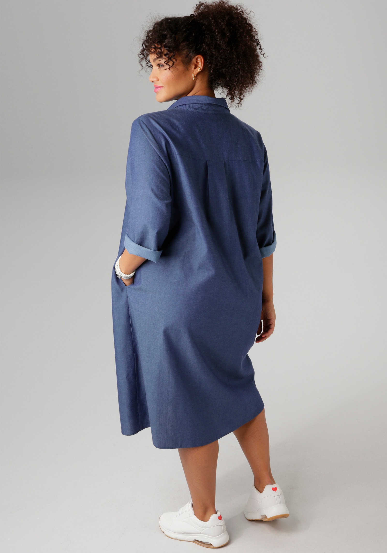 Aniston PLUS Jeanskleid - jeansblau
