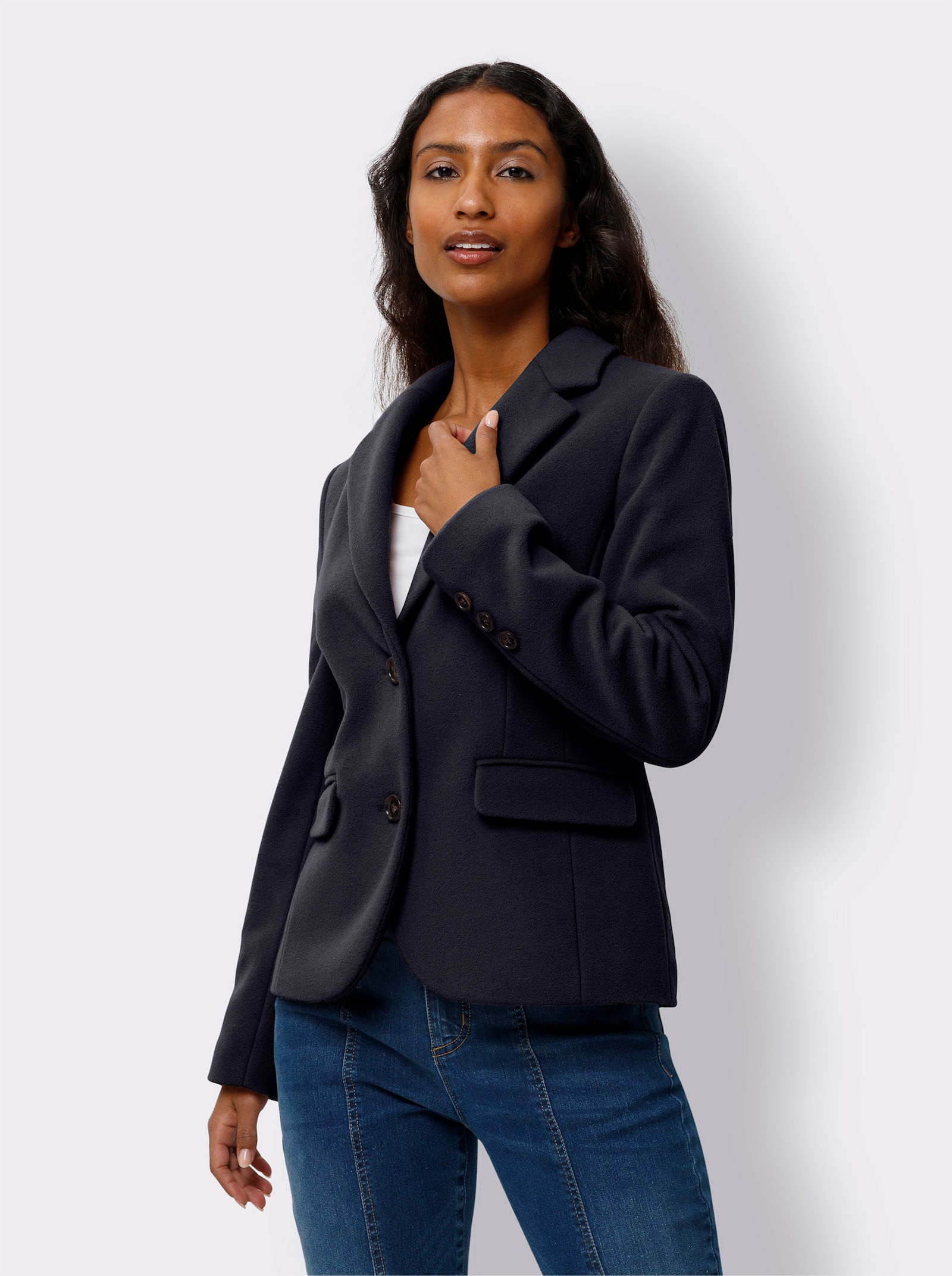 heine Blazer mit hohem Wollanteil - marine