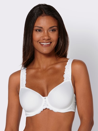 Viania Schalen-BH mit Bügel und Spitze - weiß