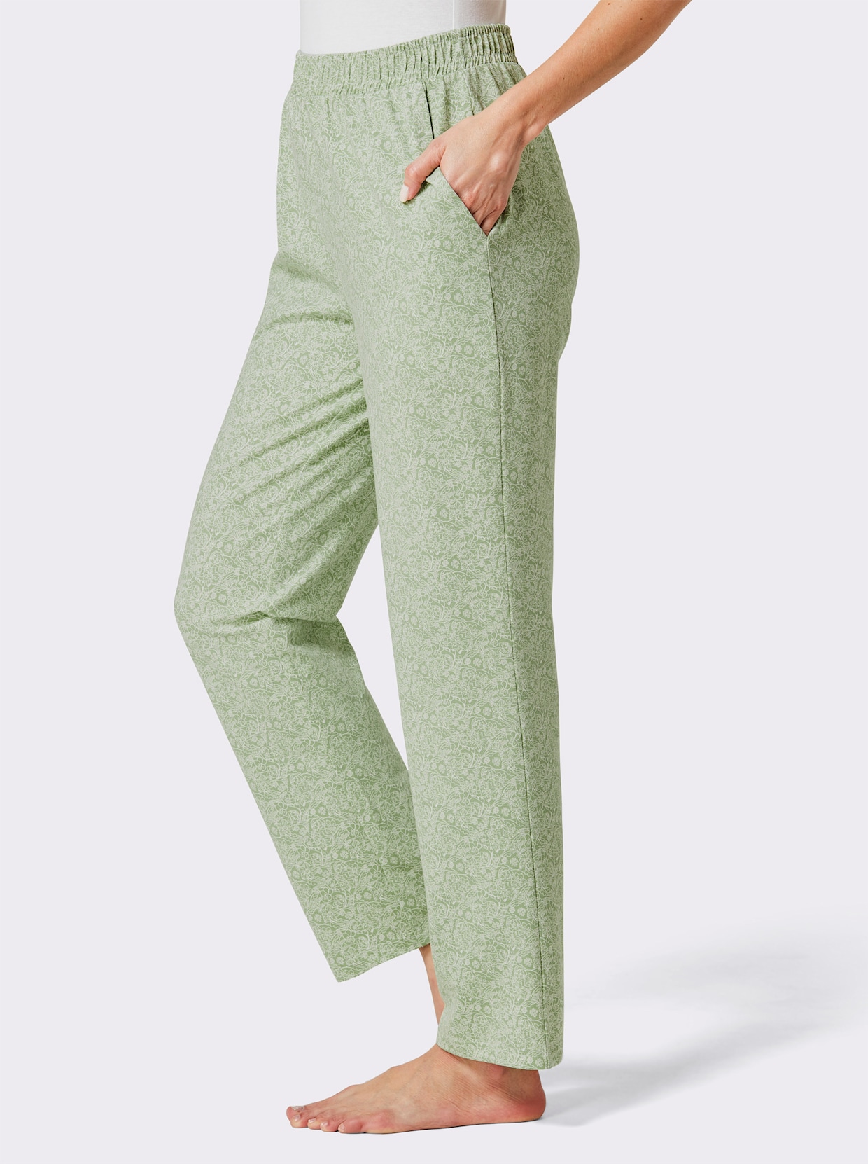 feel good broek - eucalyptus/ecru