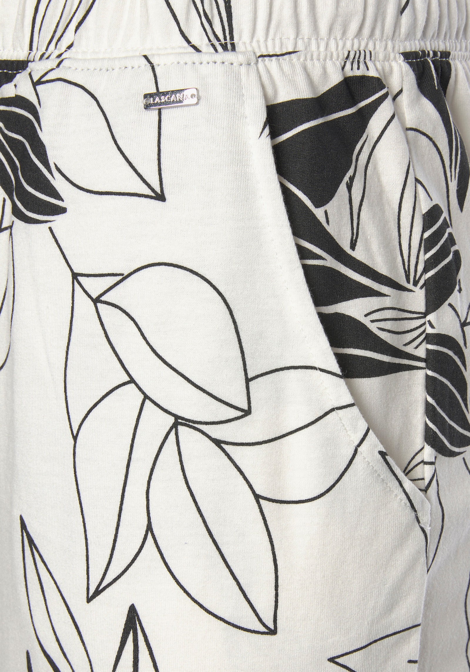 LASCANA Pantalon de nuit - écru à fleurs