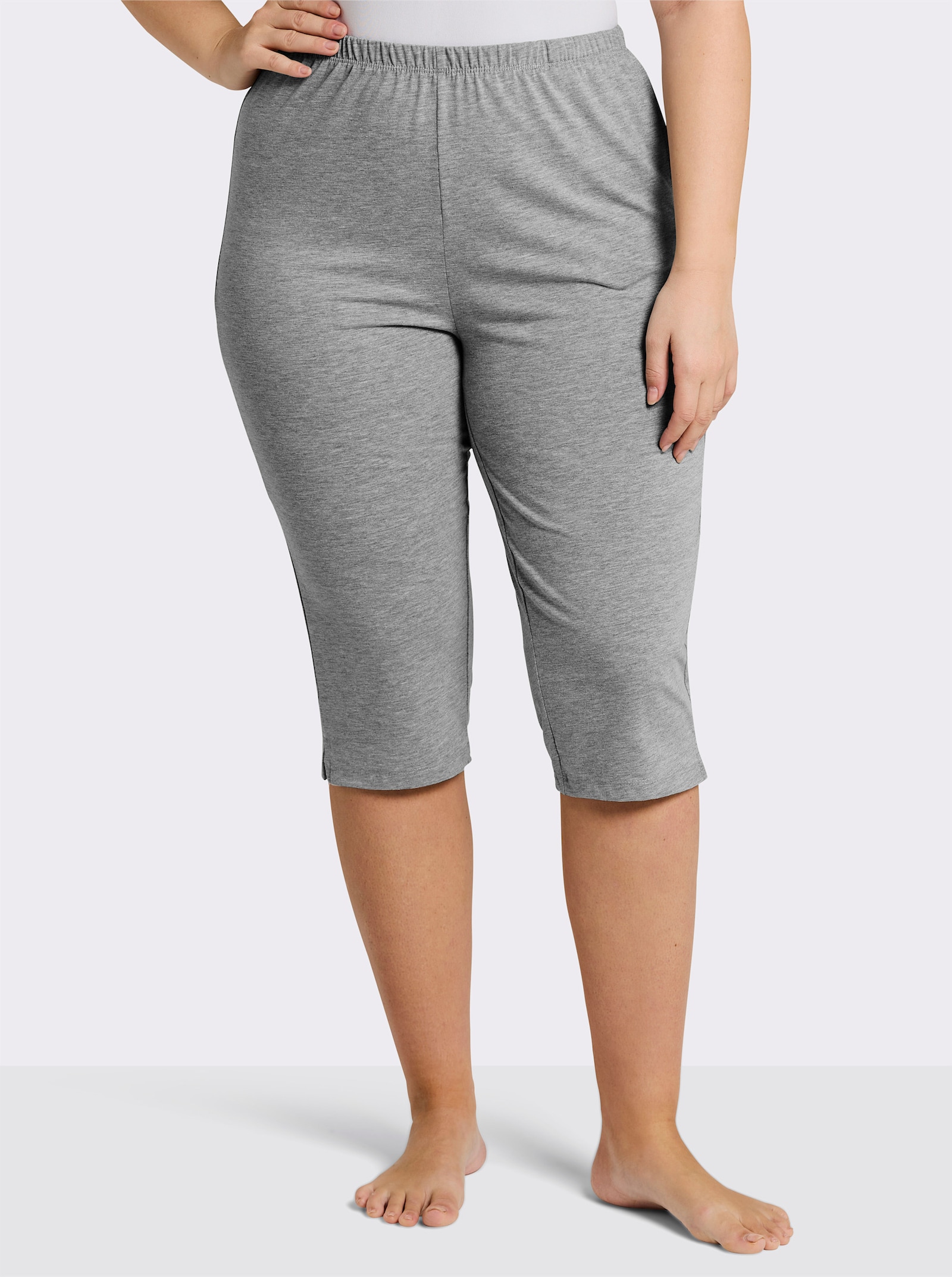 feel good Capri-Hosen - schwarz + grau-meliert