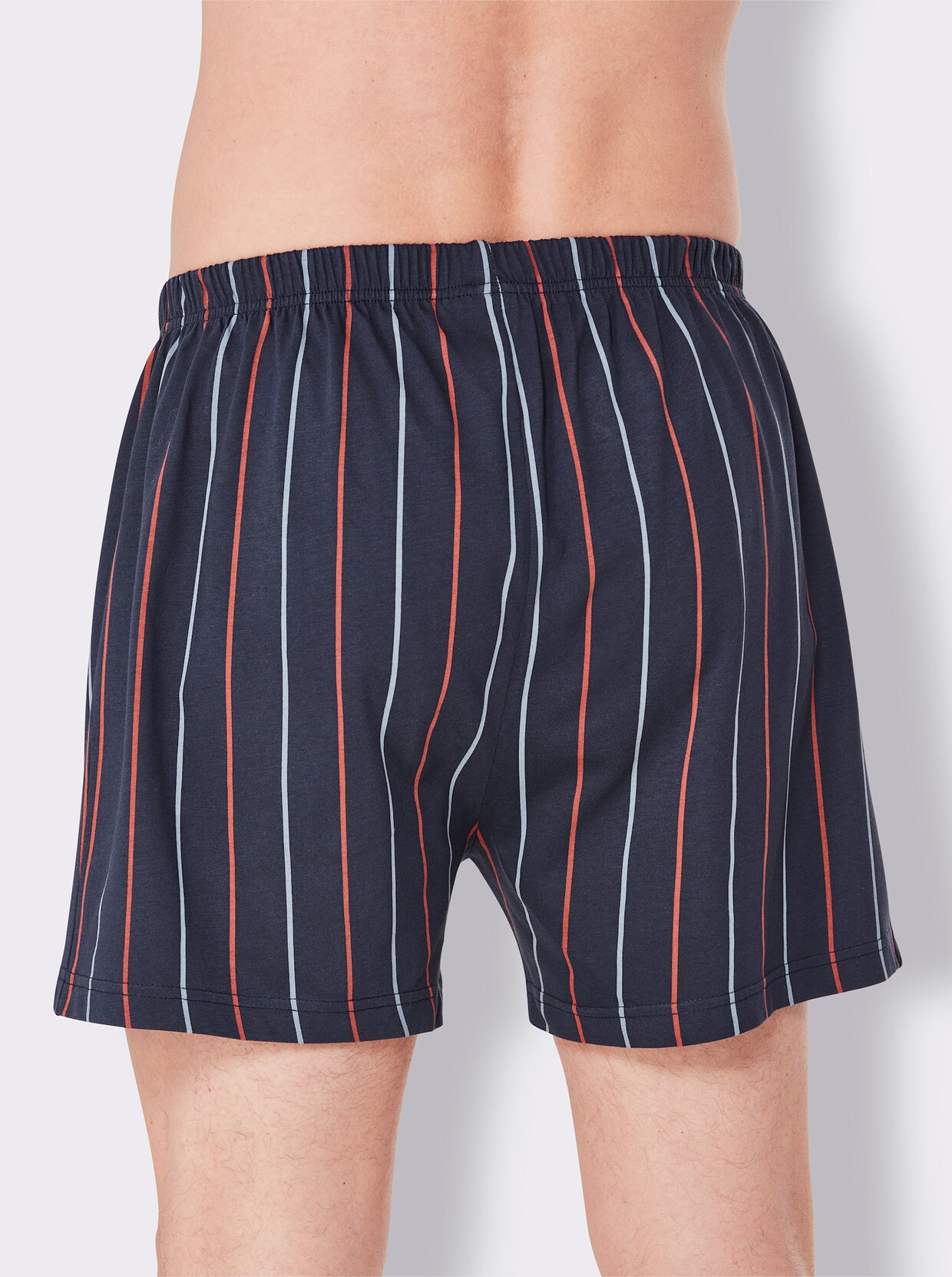 KINGsCLUB Boxershorts - marin, randig + marin + marin, rutig