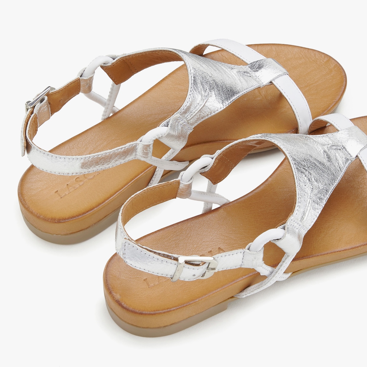 LASCANA sandalen - wit/zilverkleurig