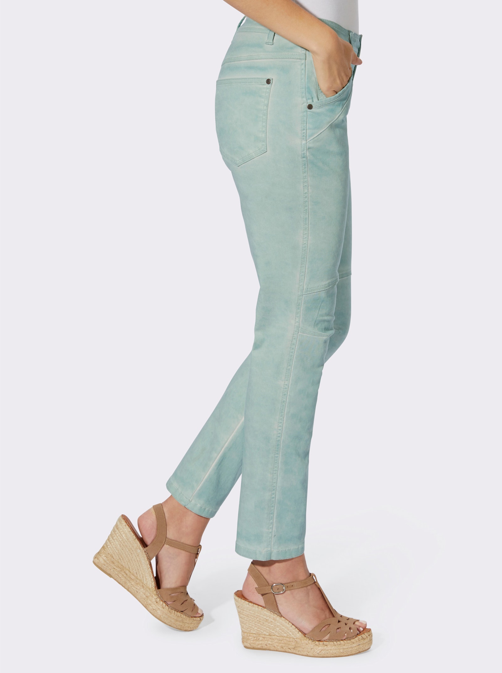 heine 5-pocketsjeans in boyfriend-stijl - kalkmint
