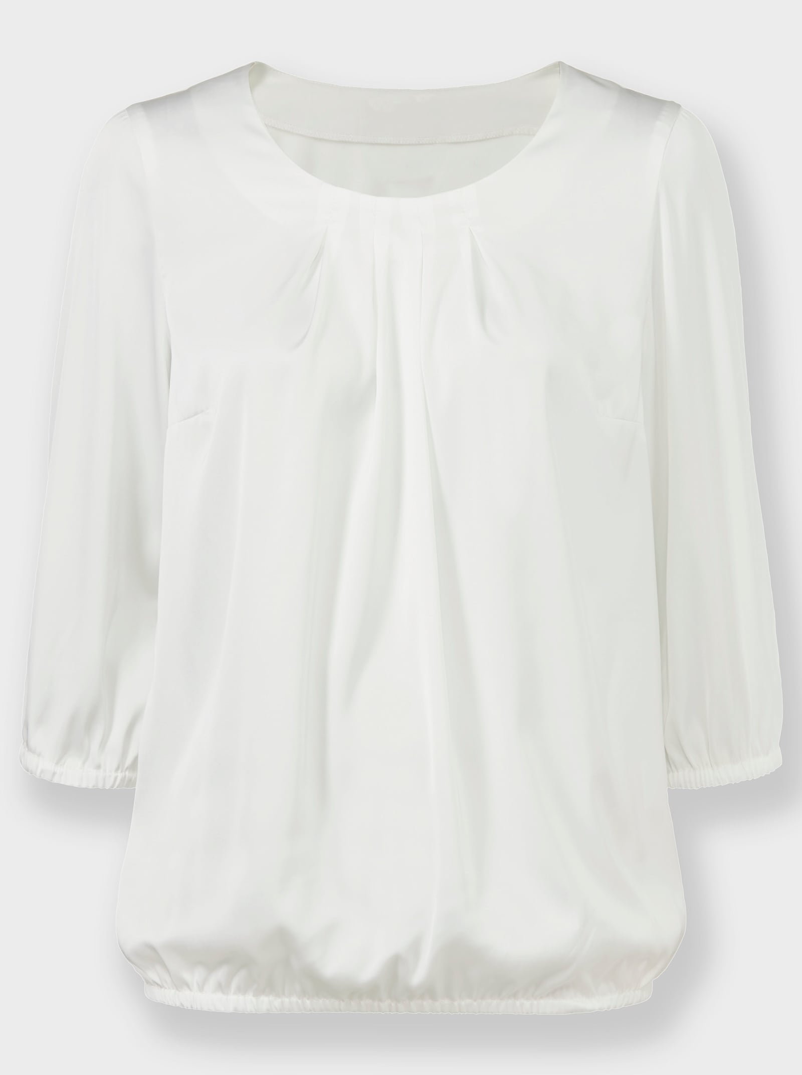 Schlupfbluse in Satin-Qualität - ecru