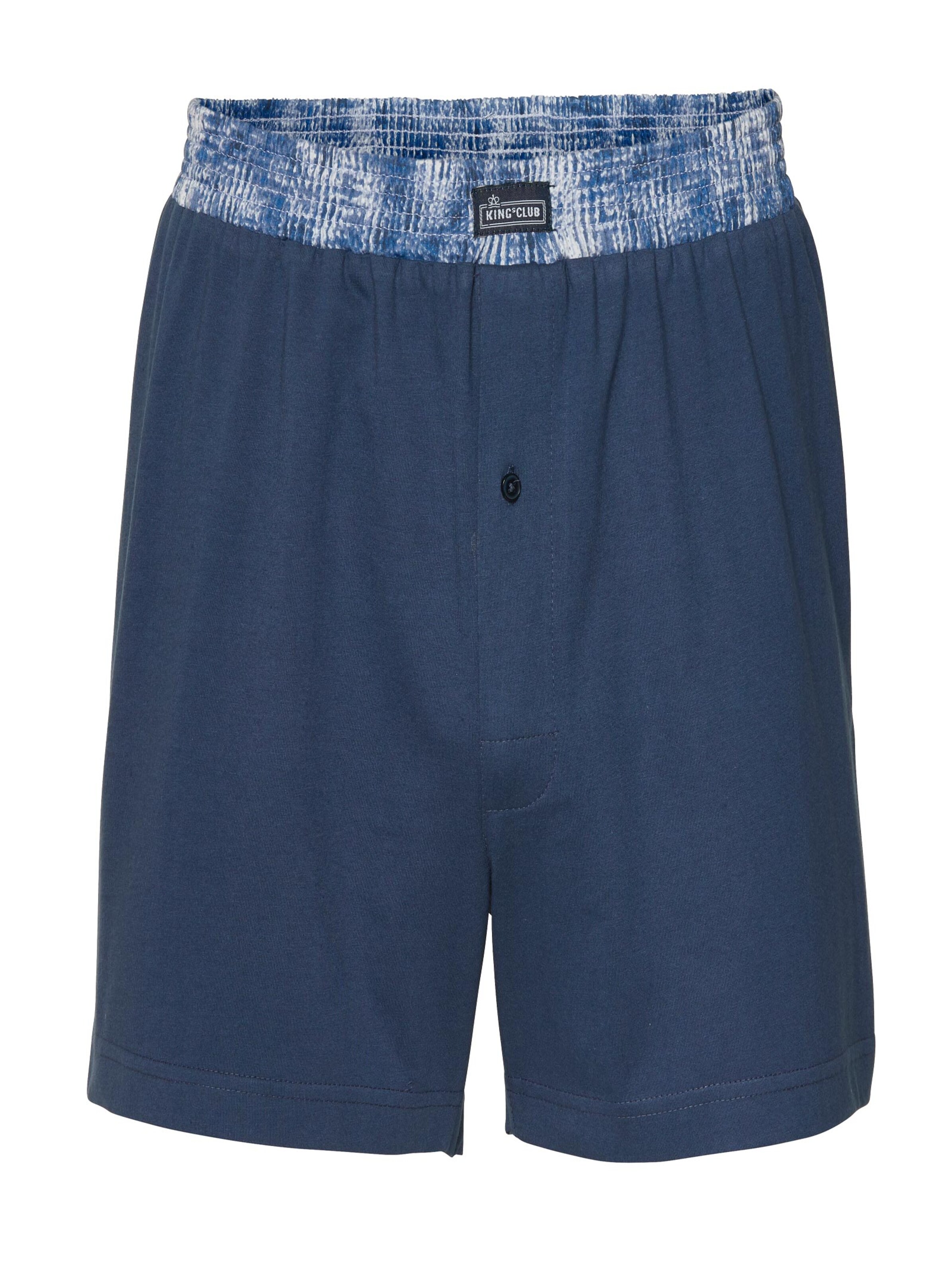 KINGsCLUB Boxershorts - marine + jeans-gemustert
