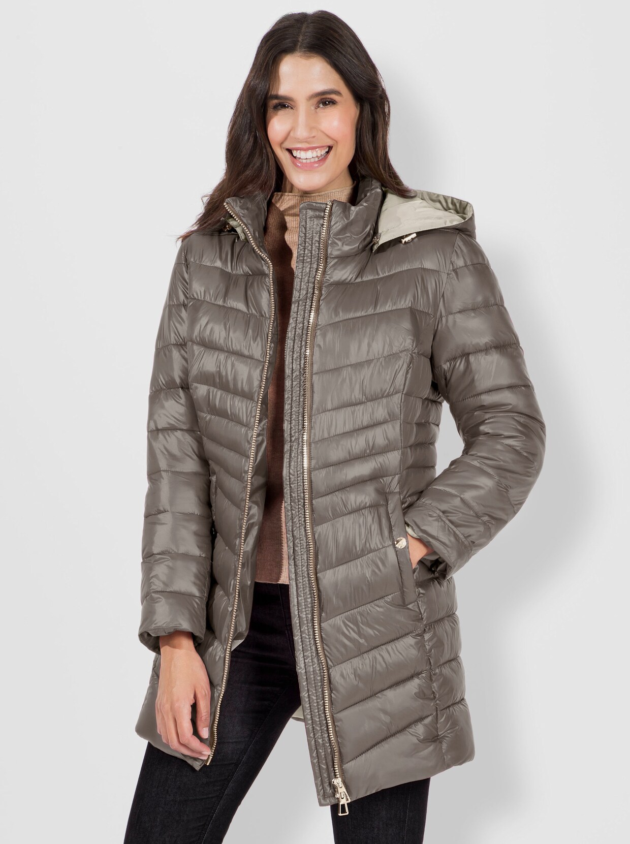 Steppjacke - taupe