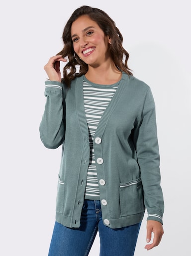 Twin-Set - jade-ecru-geringelt