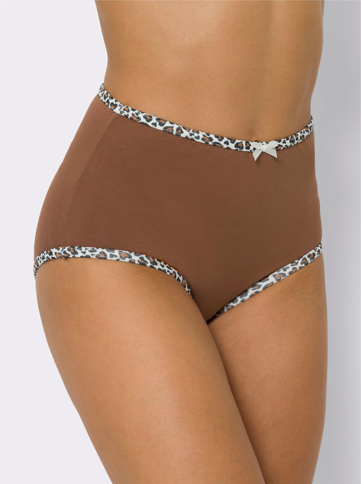 Tailleslip - champagne bedrukt + zwart + bruin + wit