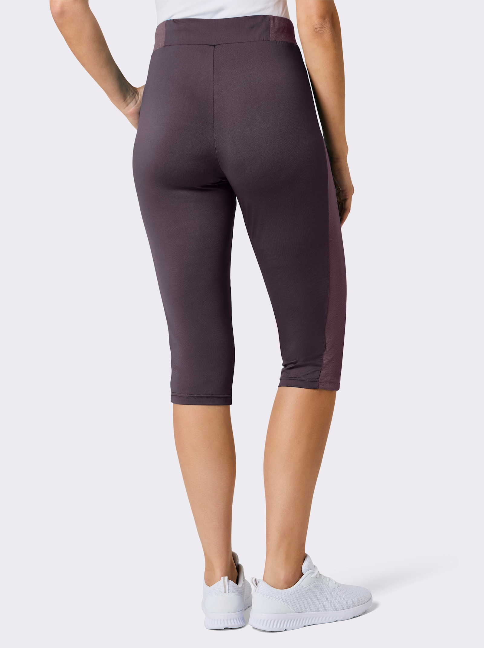 Catamaran Sports Caprilegging met gedeeltelijke comfortband - aubergine
