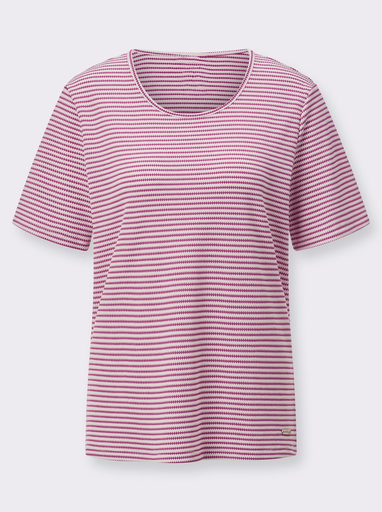 Shirt met korte mouwen - heide/wit gedessineerd