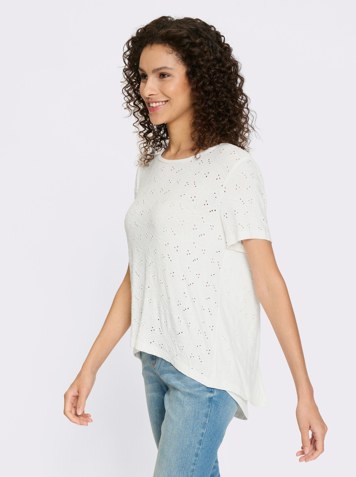 heine Spitzenshirt - ecru