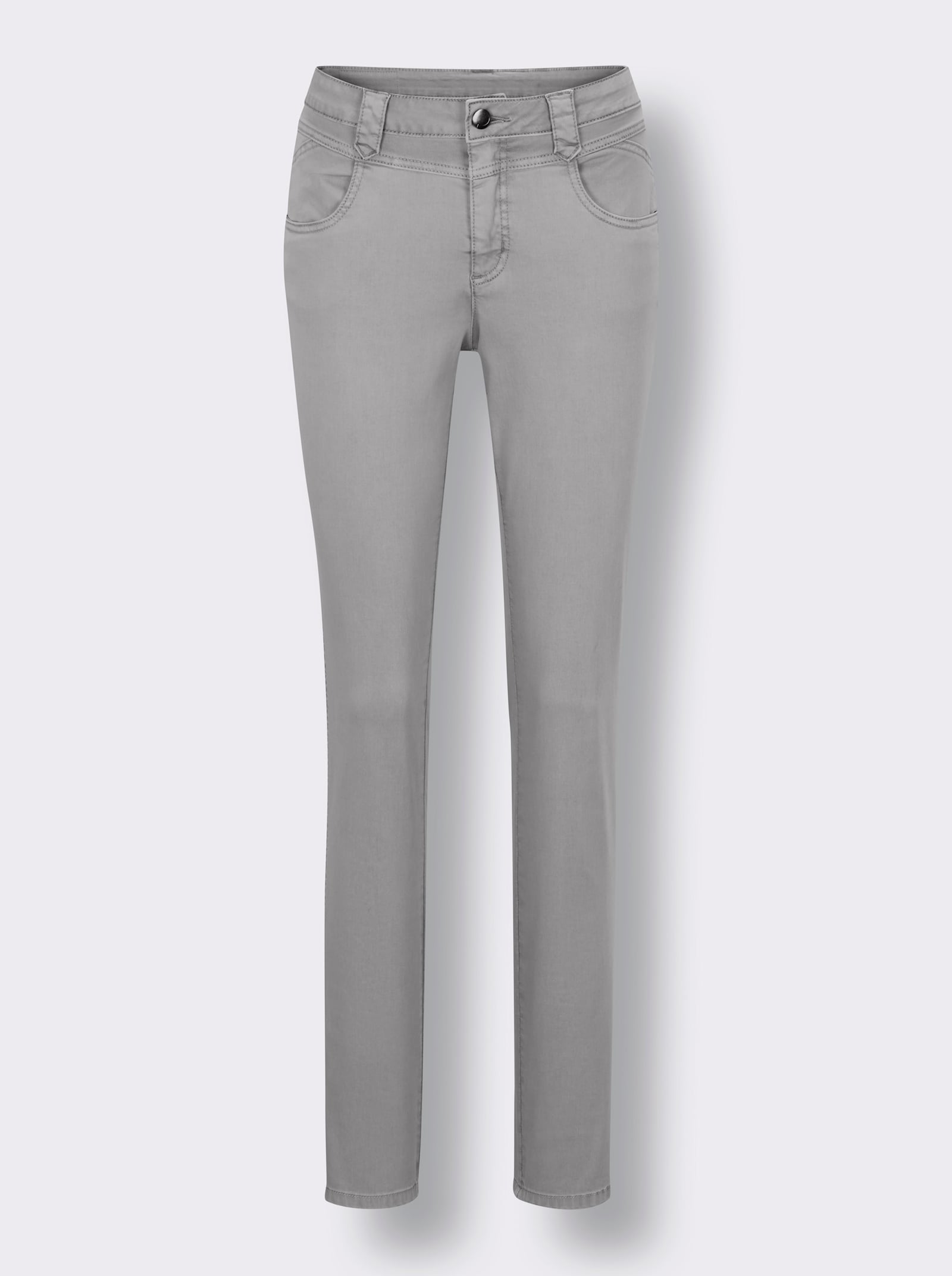 CREATION L PREMIUM Gerade Jeans mit Lyocell-Anteil - steingrau