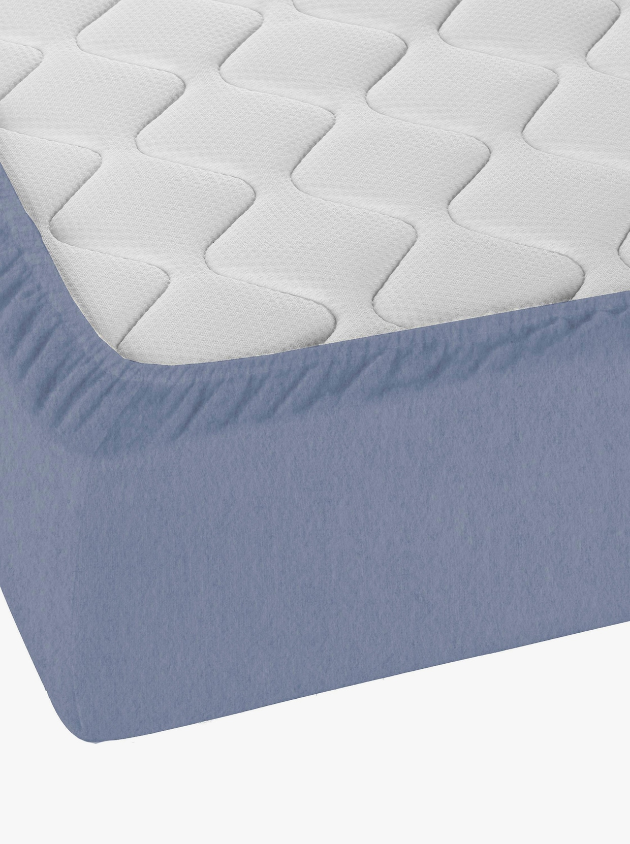 Biberna Spannbetttuch - blau-meliert