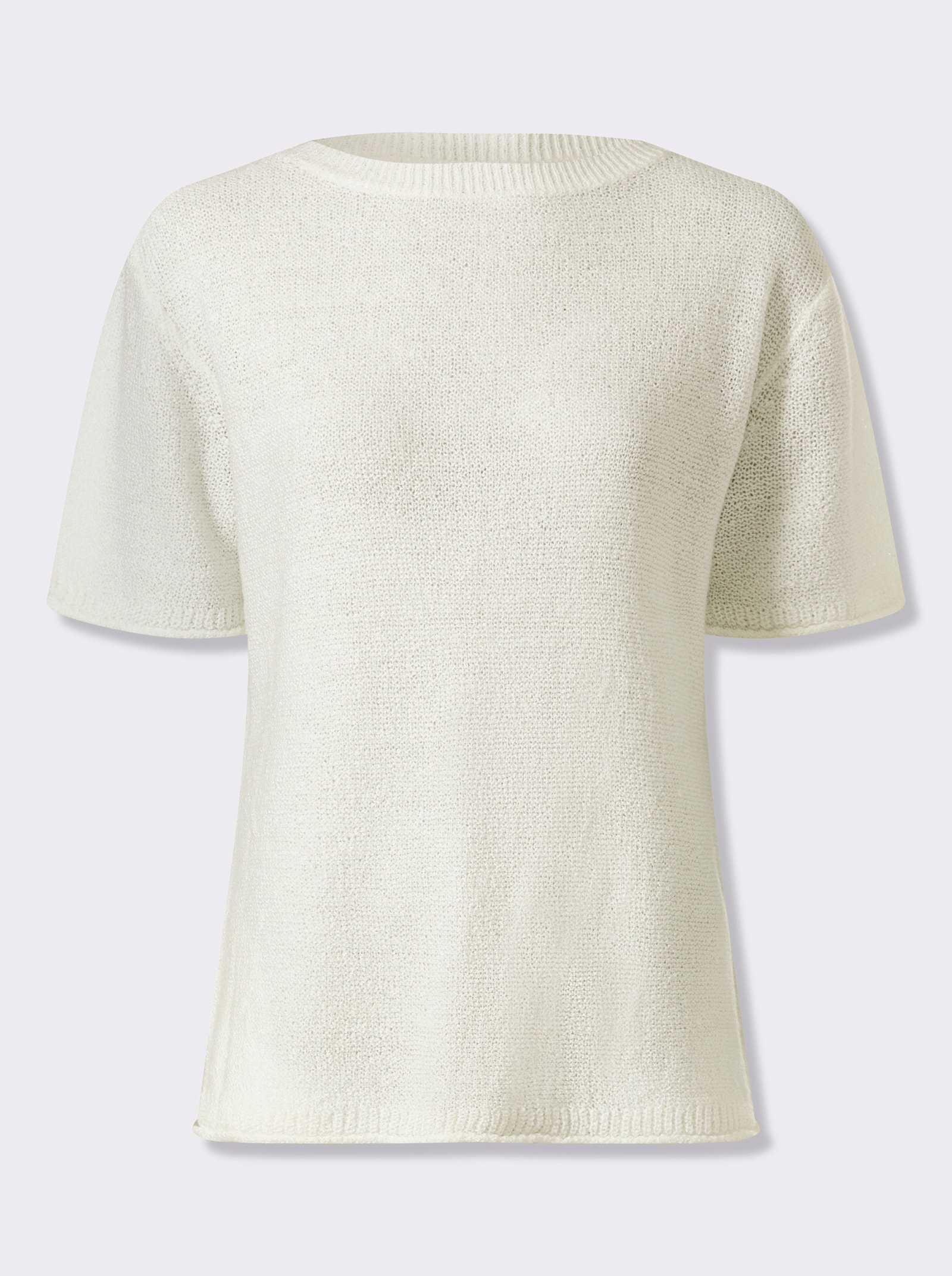 heine Pull à manches courtes avec fil fantaisie - écru