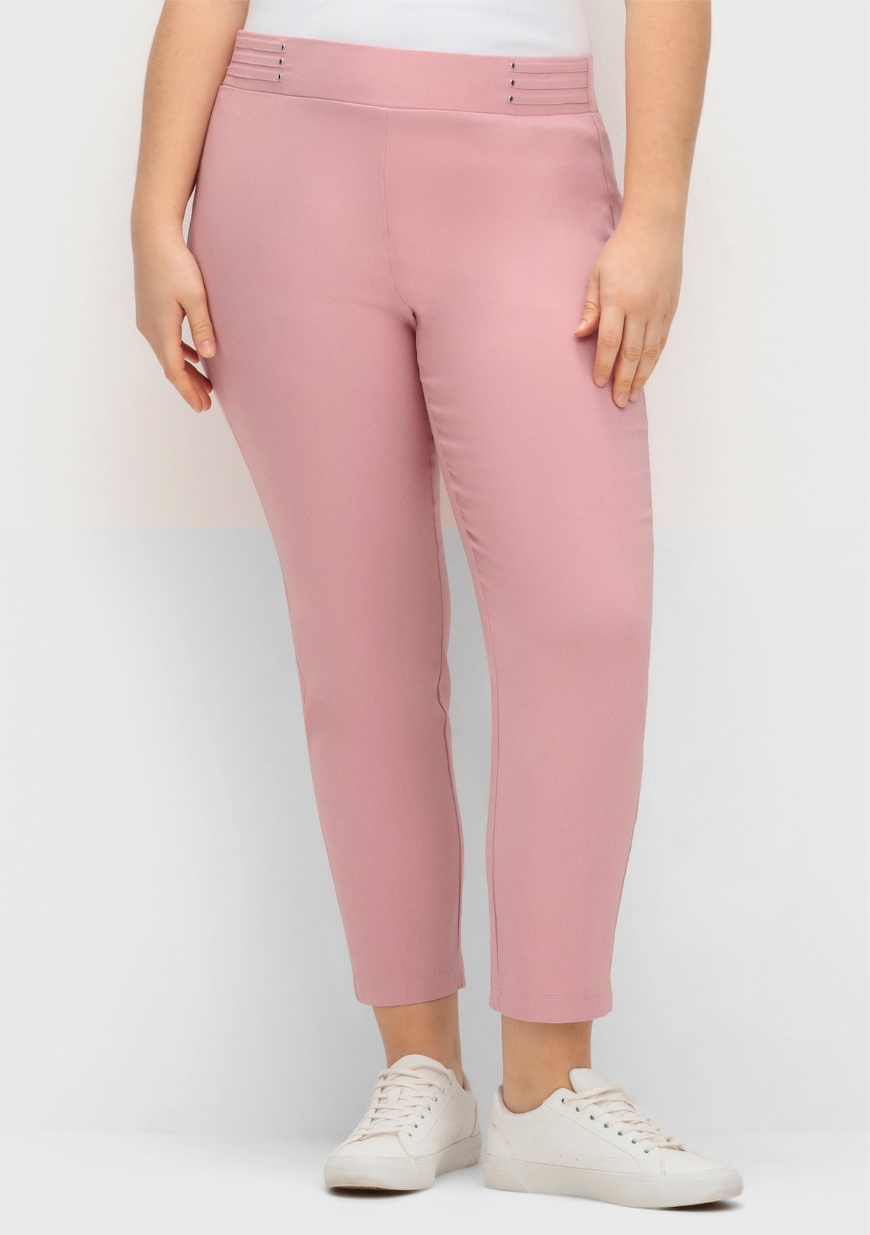 Schlupfhose mit Bügelfalten - hortensie