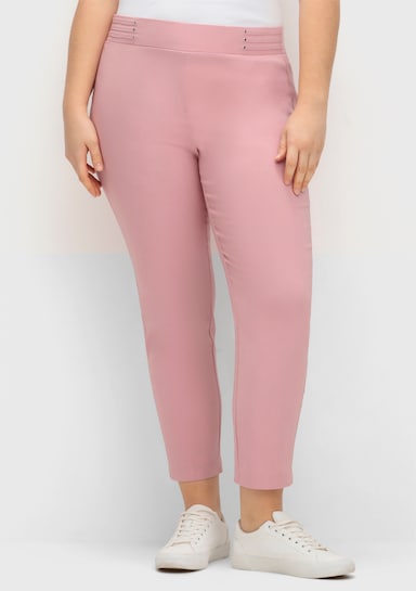 Schlupfhose mit Bügelfalten - hortensie