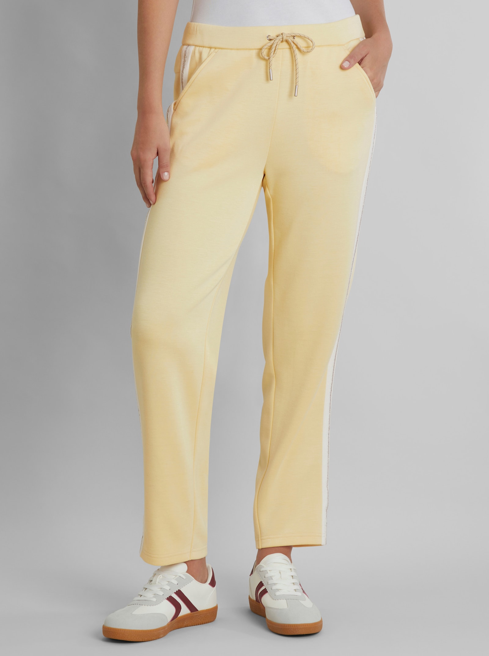 heine Jogg Pants mit Zierband - vanille