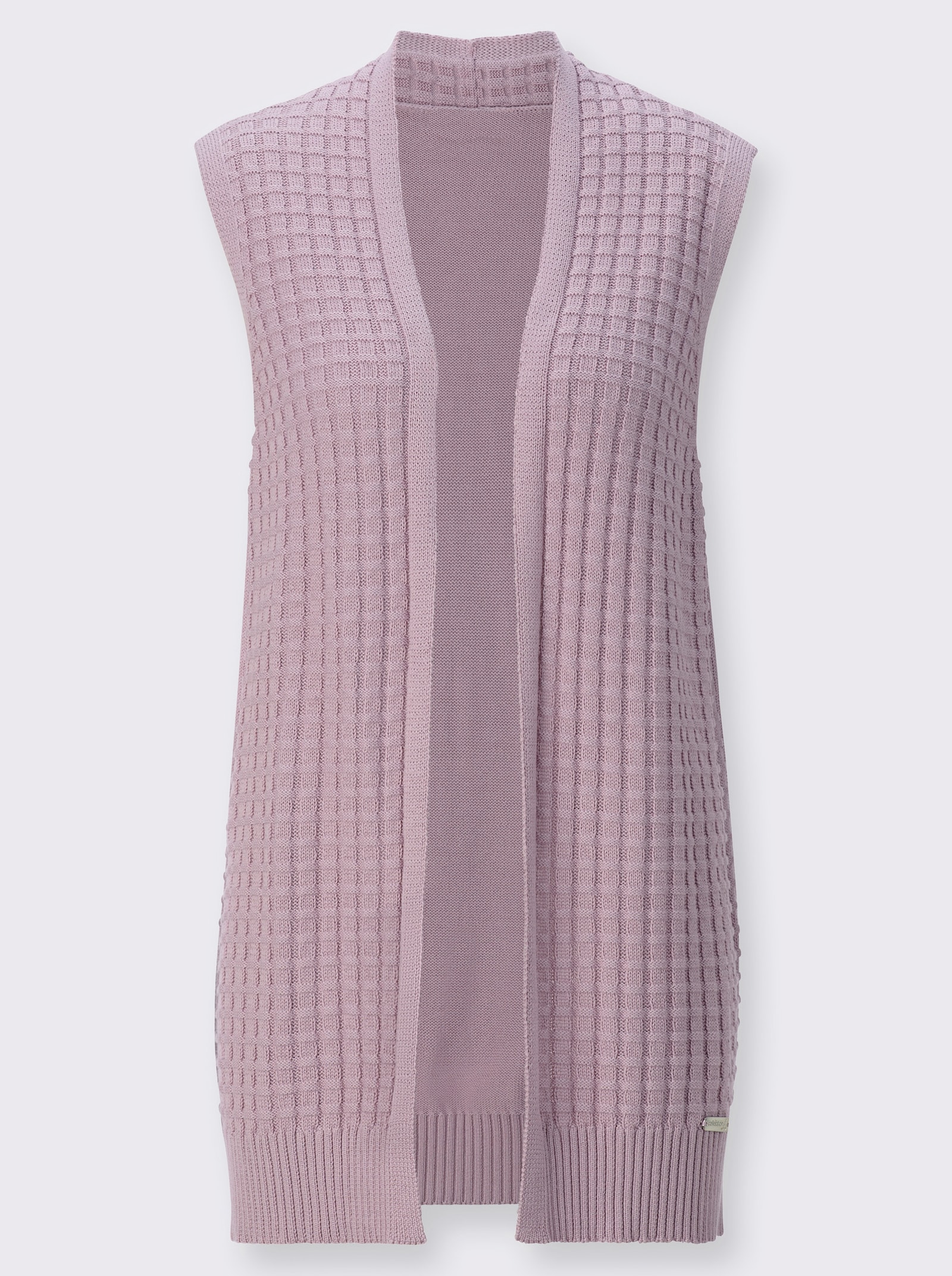 Mouwloos vest met glad rugpand - mauve
