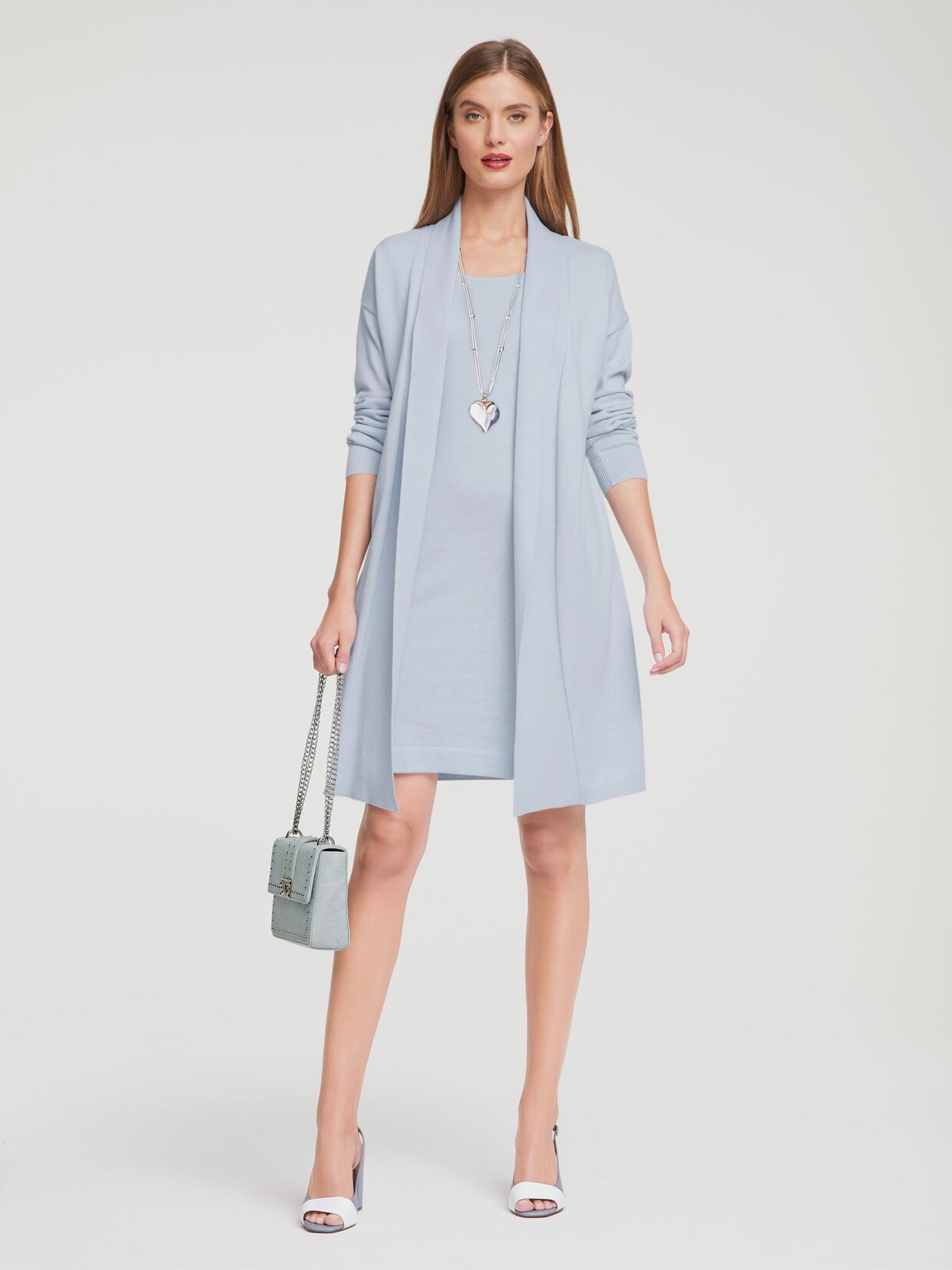 Ashley Brooke Strickkleid - softbleu