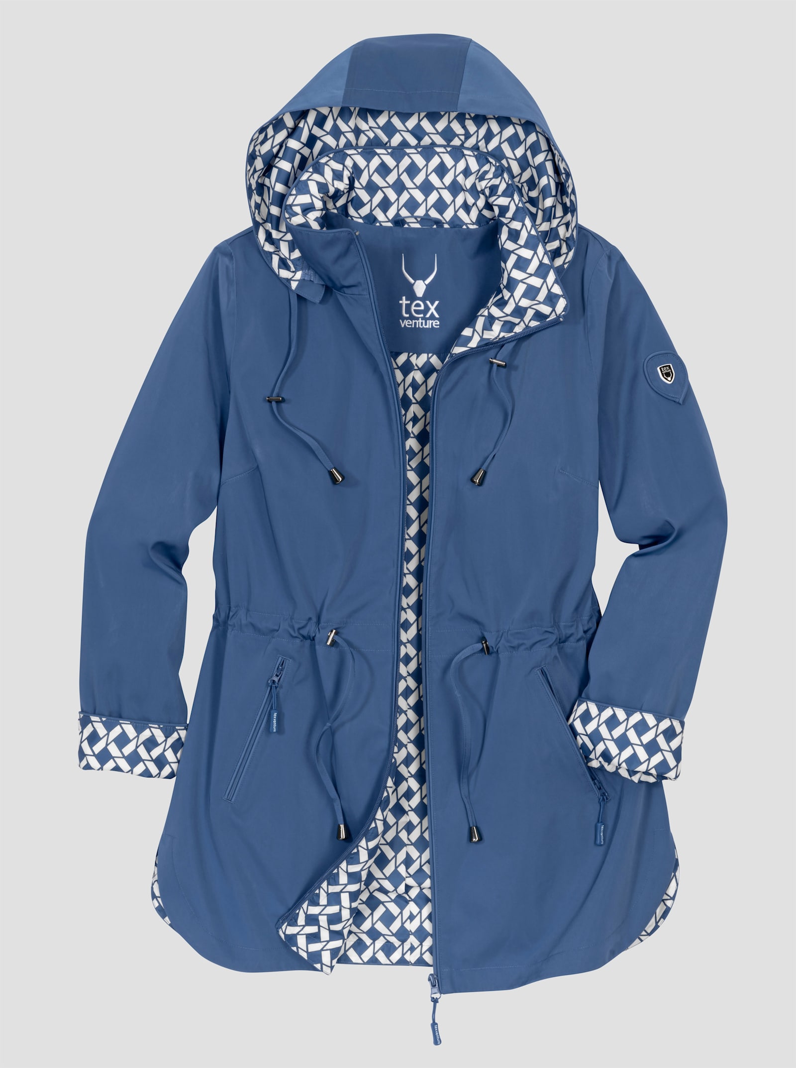 Funktionsjacke mit innovativer Ausrüstung - jeansblau