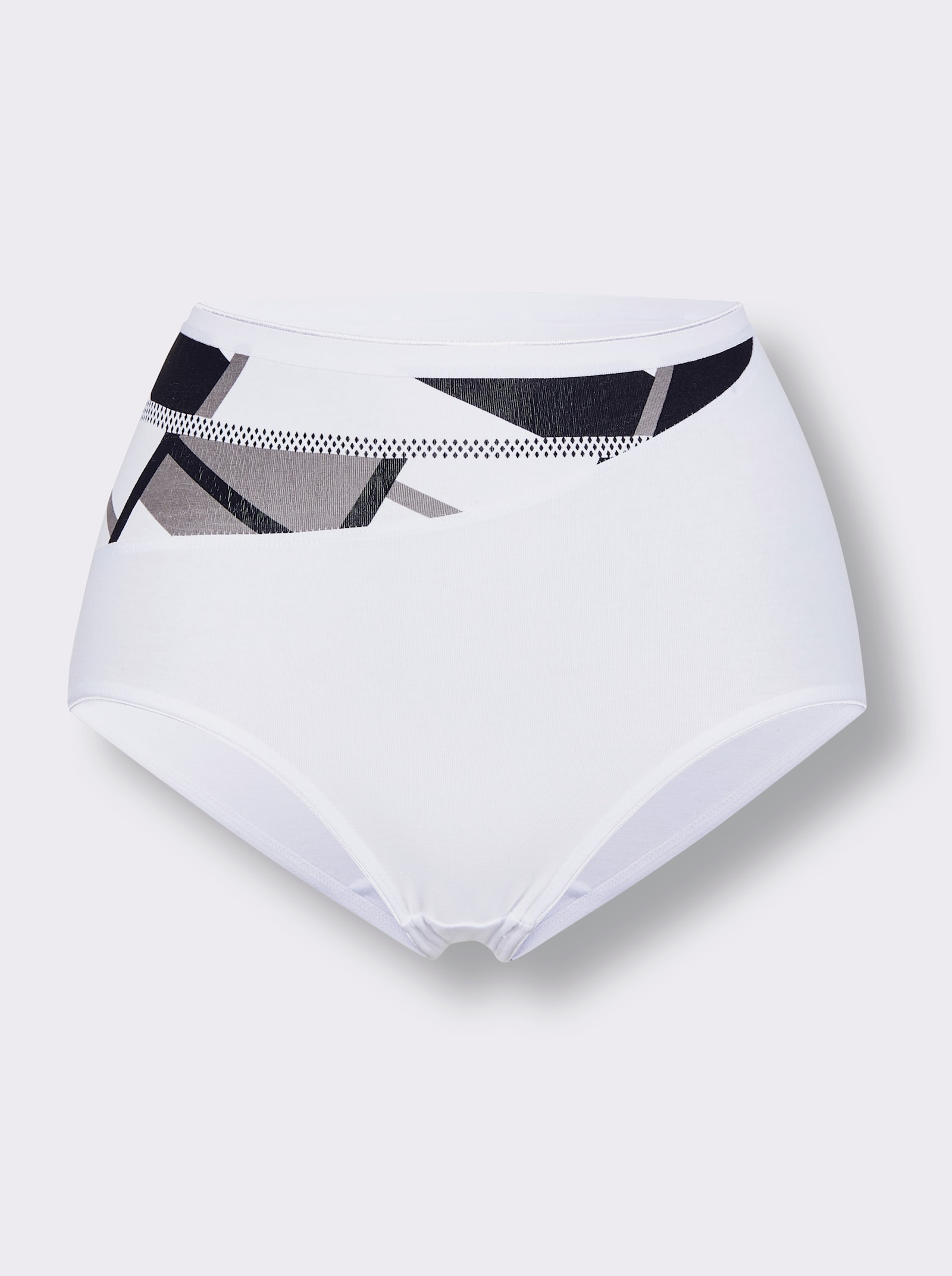 wäschepur Nohavičky, zvýšený pás, grafika - biela potlač