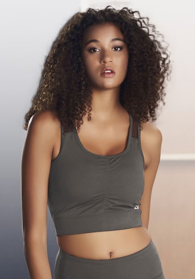 LASCANA ACTIVE Crop-Top - khaki