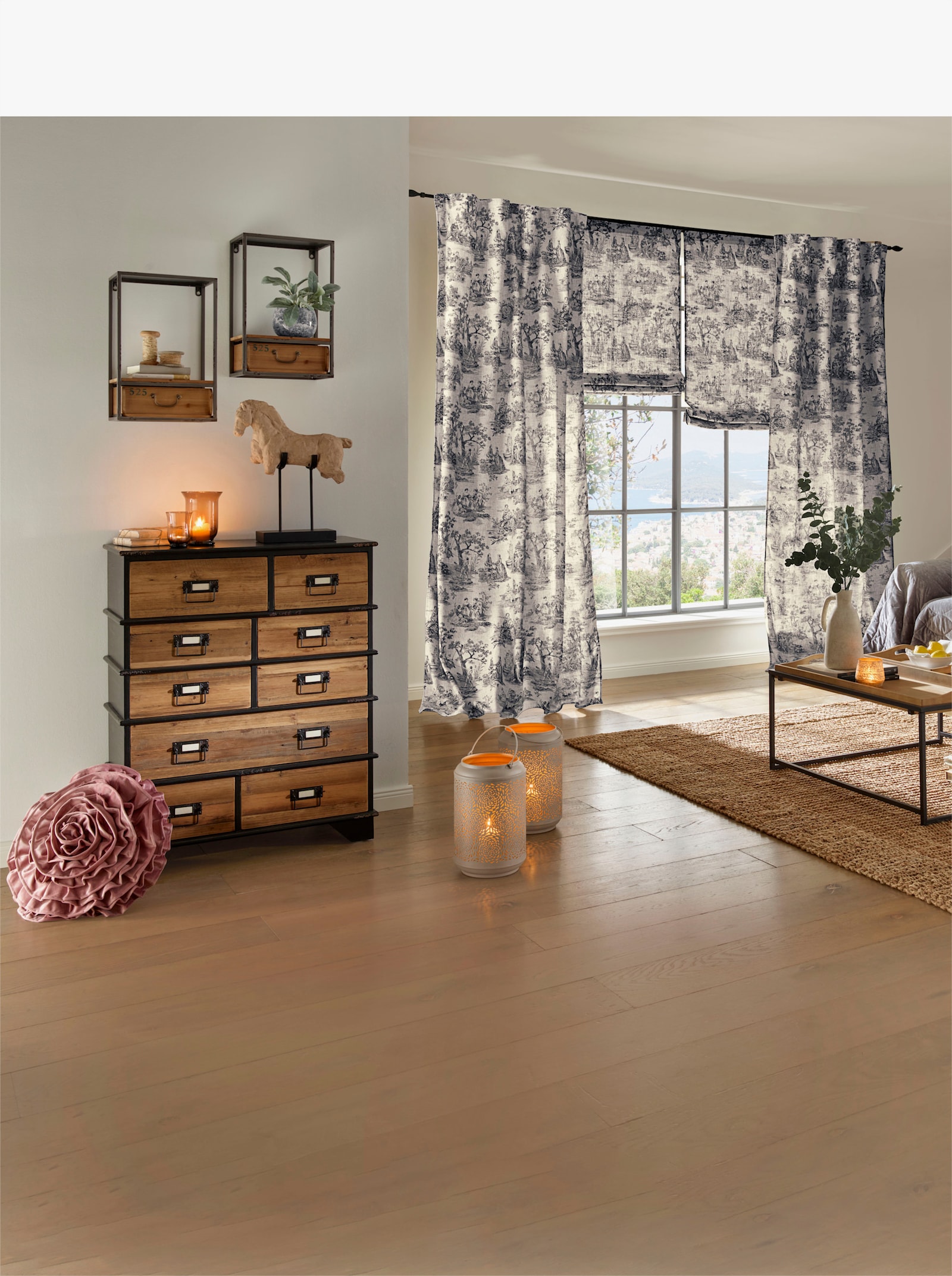 heine home Dekoschal - weiß-grau