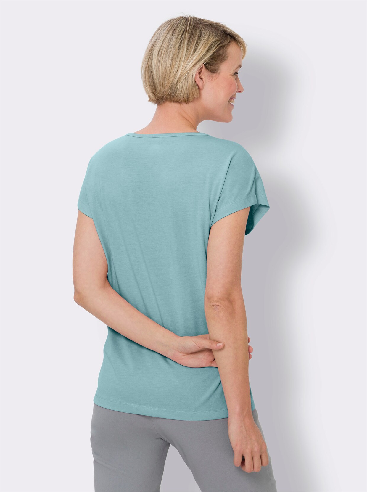 Shirt met korte mouwen - mint gemêleerd