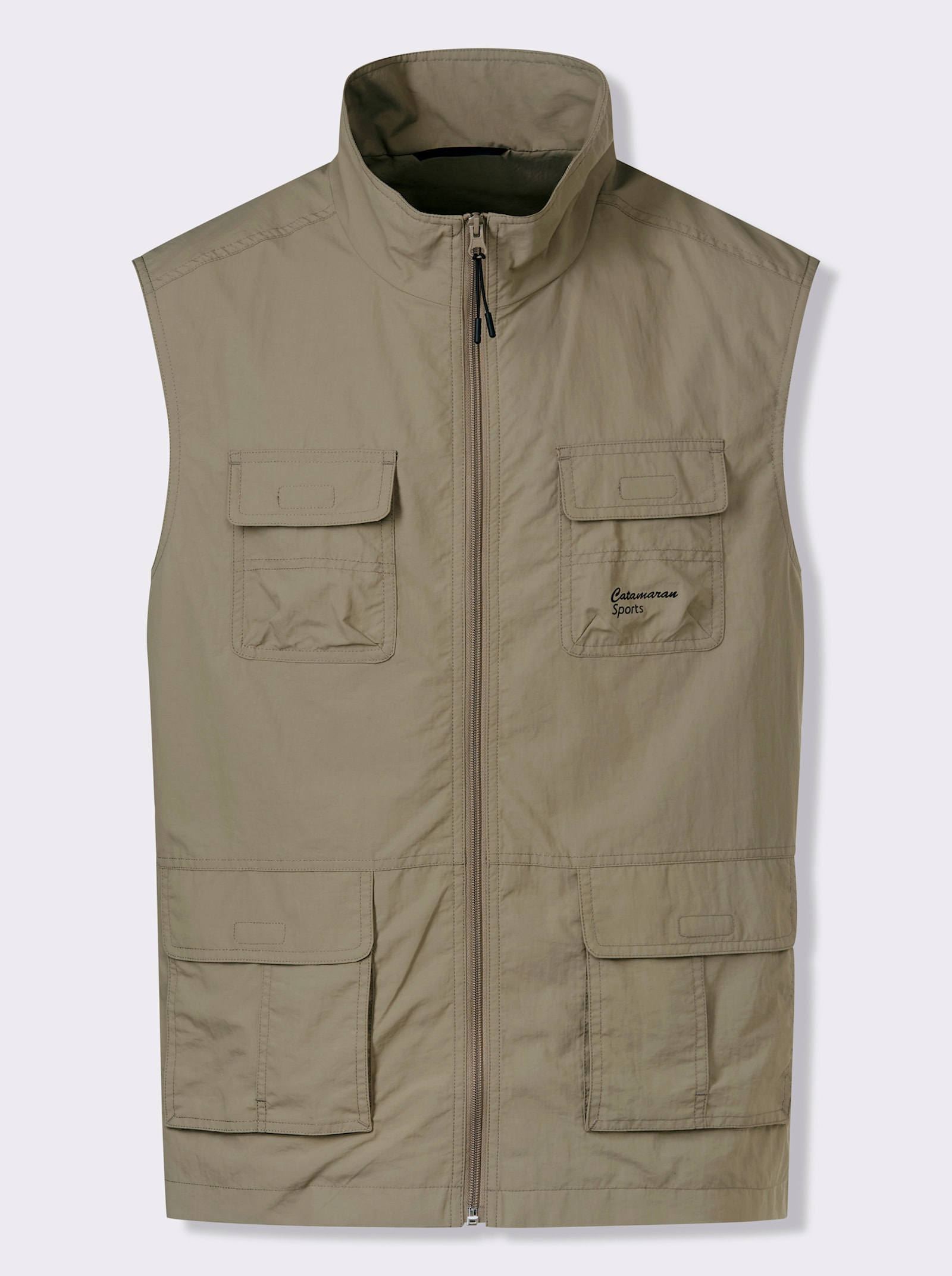 Catamaran Sports Funktionsweste mit vielen Taschen - schlamm