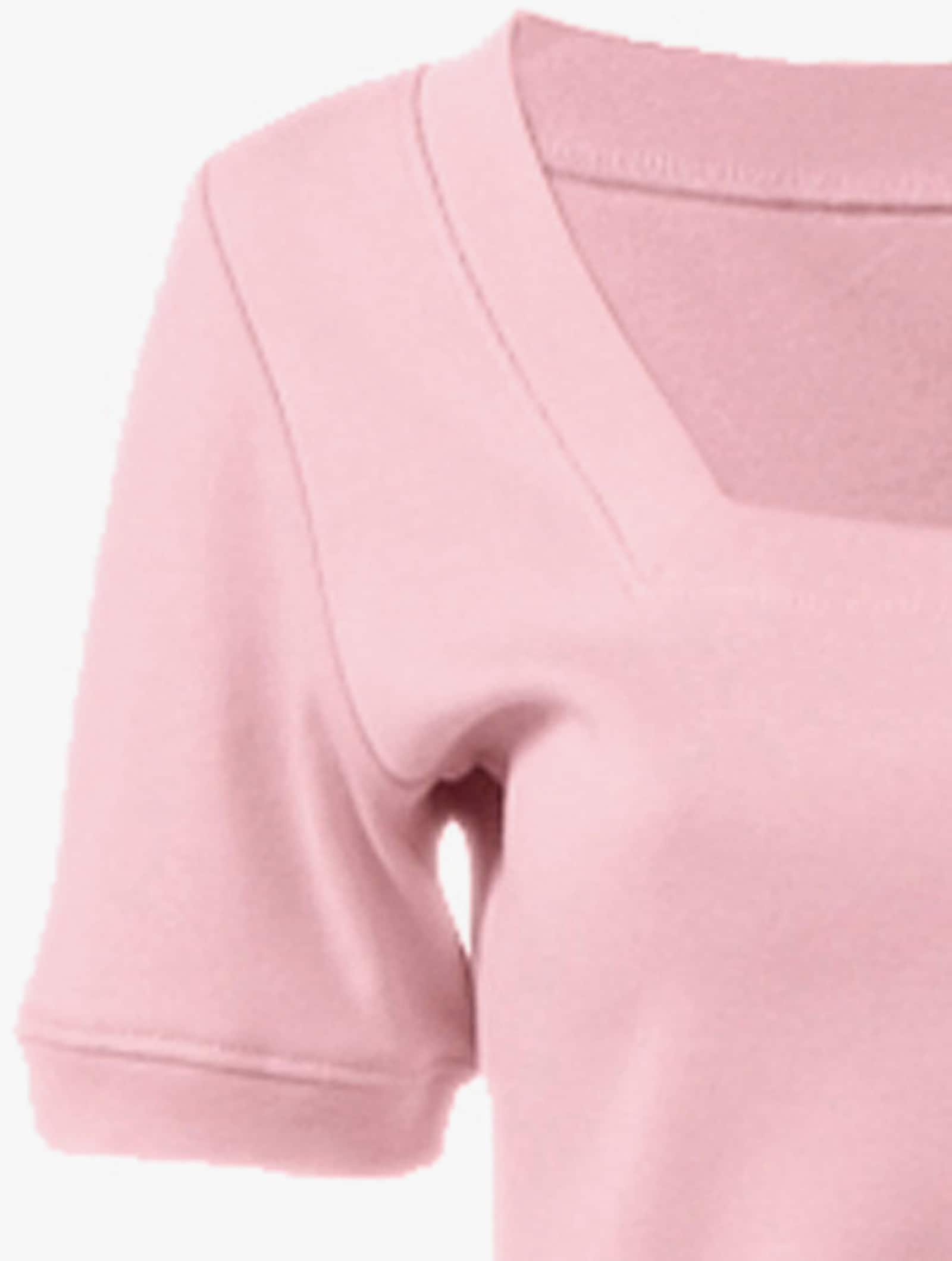 heine Shirt aus Rippenware - rosé