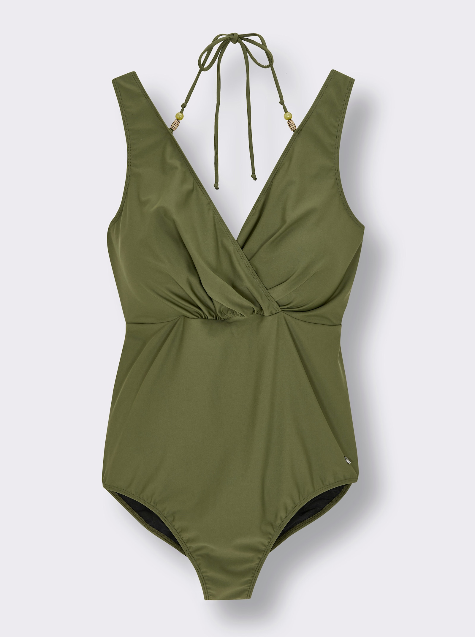 sheego Maillot de bain avec bretelles dos nu - vert olive