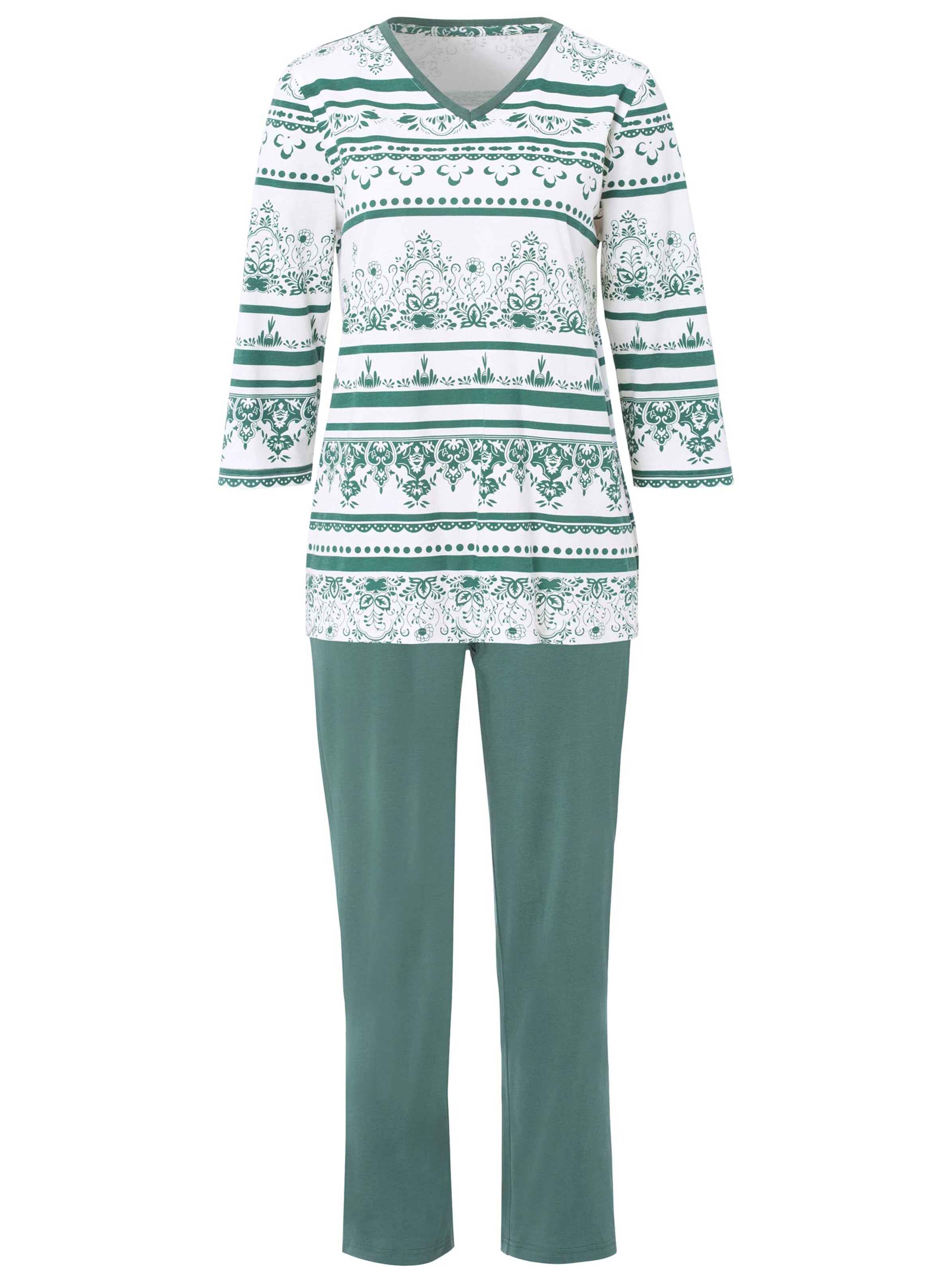 Schlafanzug - smaragd-bedruckt