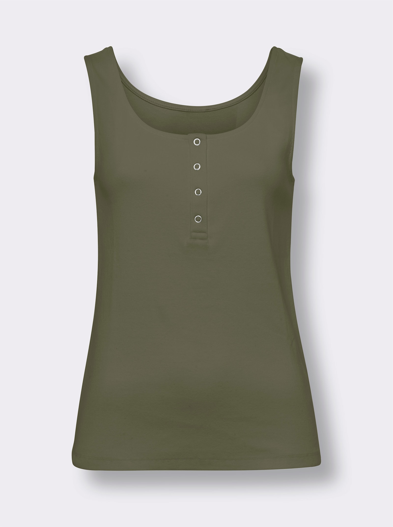 heine Top met drukknoopsluiting - kaki