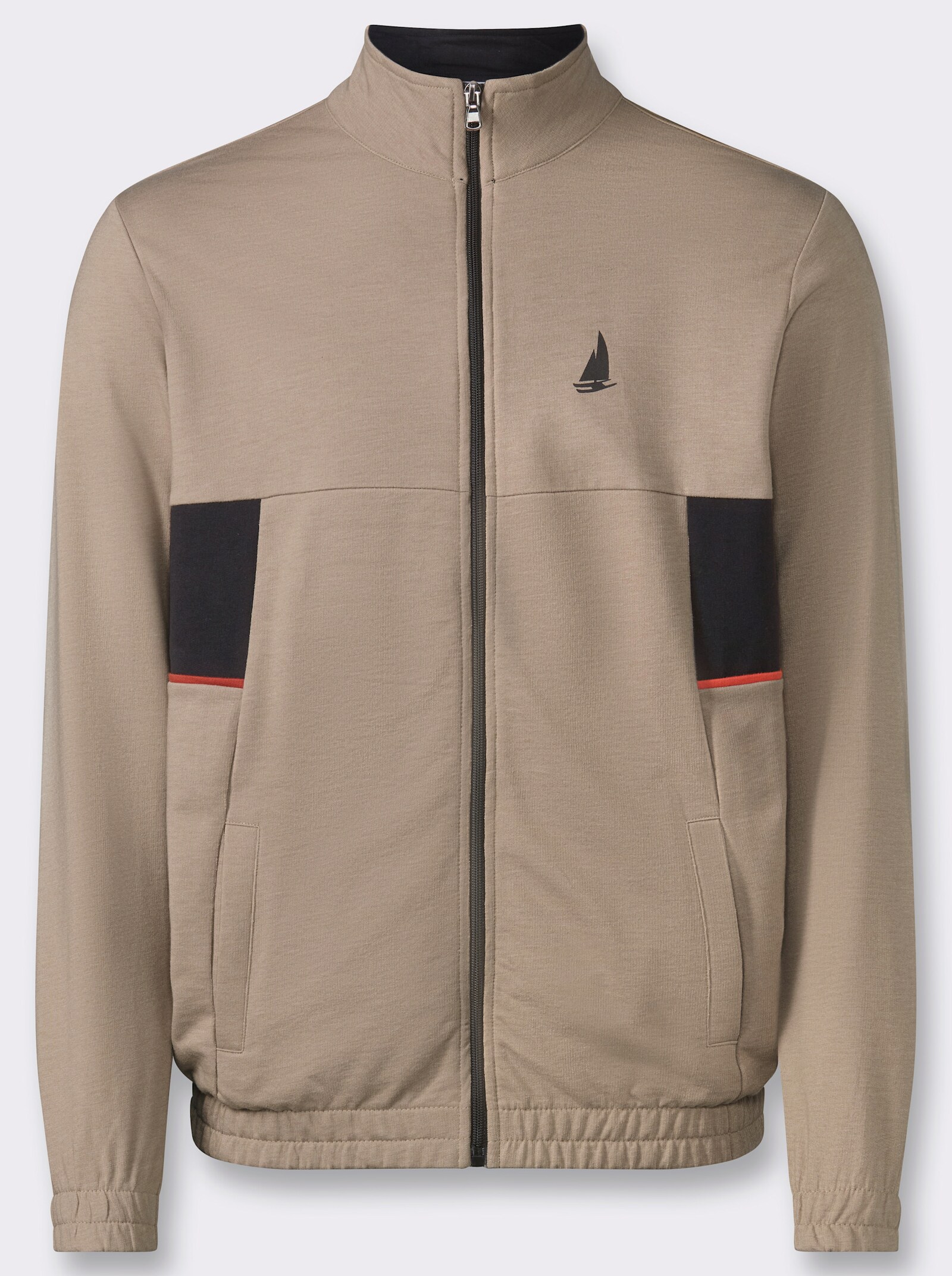 Catamaran Sports Sweatjacke mit seitlichen Taschen - sesam-schwarz