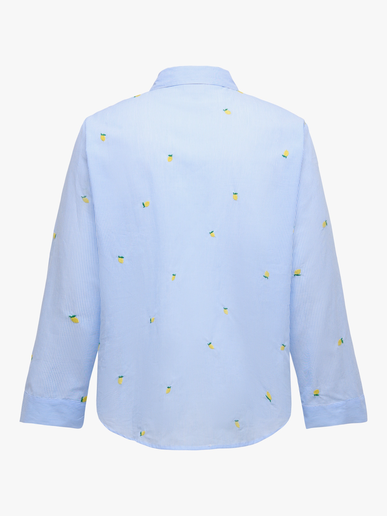 ONLY CARMAKOMA Langarmbluse - soft chambray detail:w. lemon emb + stripes