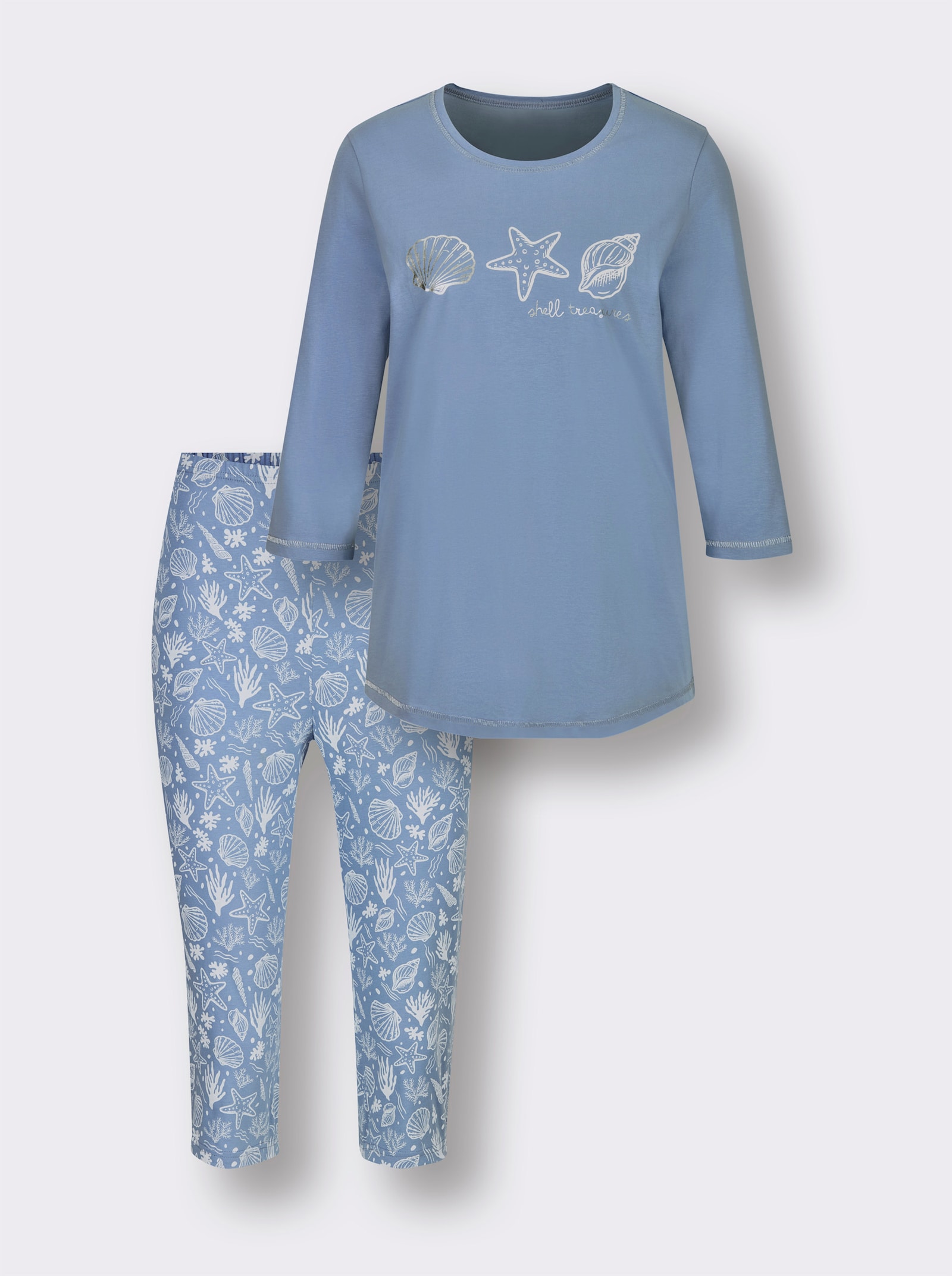 wäschepur Capri-Schlafanzug - himmelblau
