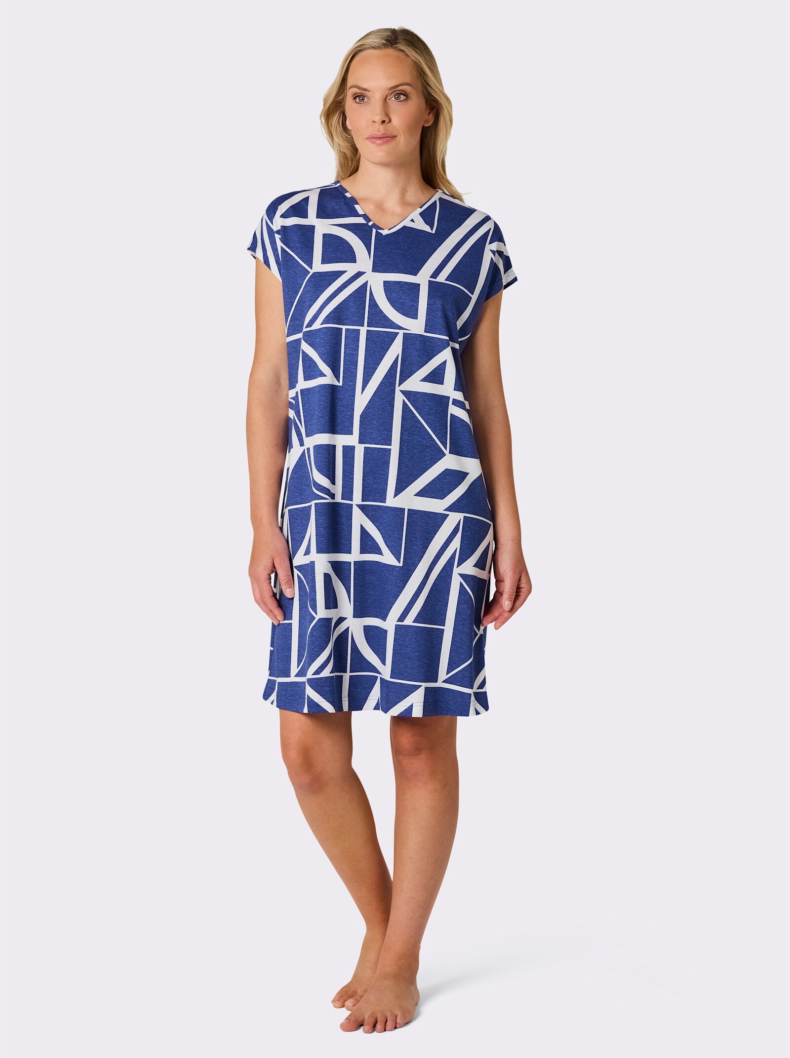 wäschepur Sleepshirts mit Grafik-Print - rot-schwarz + royalblau-weiß