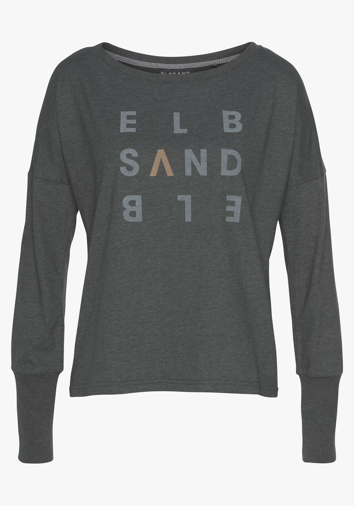 Elbsand Longsleeve - anthrazit meliert